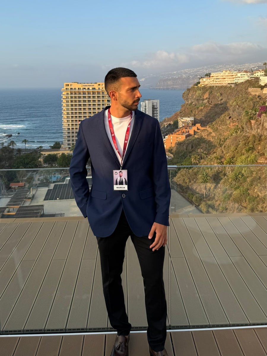 Fran Martínez durante la concentración del certamen en Tenerife